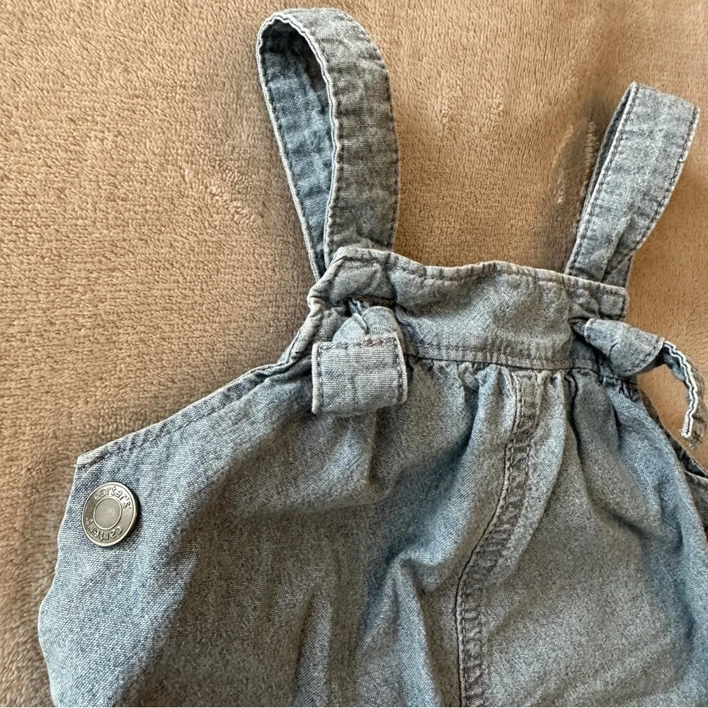 EUC Carter’s 3pc Baby Girl Outfit Set, Hot Pink & Denim, 6-9 Months